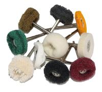 1inch 10Pcs Rotary Brush Sanding Polishing Buffing Grinding Wheel for Tools 25mm Round Wool Felt Accessories wanglan(10pc mix,With 2.35mm shank)