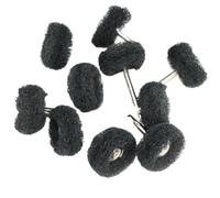 1inch 10Pcs Rotary Brush Sanding Polishing Buffing Grinding Wheel for Tools 25mm Round Wool Felt Accessories wanglan(10pc black,With 2.35mm shank)