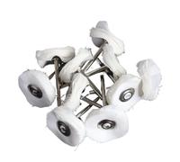 1inch 10Pcs Rotary Brush Sanding Polishing Buffing Grinding Wheel for Tools 25mm Round Wool Felt Accessories wanglan(10pc white cloth,With 3mm shank)