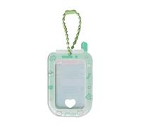 1Inch Card Holder Pendants Acrylic Phone Shape Korean Photocard Protective Sleeve Case Student Campus Bag Charm Wallet