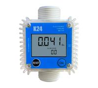 1inch K24 Electronic Turbine Flow Meter DN25 Plastic External Thread High Precision Flowmeter For Water Fuel Urea Diesel High Sensitivity, Low Repeatability(Model3)