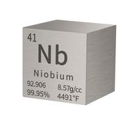 1inch Tungsten Cube Element Metal Density Cube Homostarry 99.95% Purity Teaching Tool, Gifts for Students Teacher Science Chemistry Lover, Material Hobby Collection, DIY, Lab Experiments (Niobium)