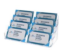 1InTheOffice Business Card Holder, Business Card Holder Display, Desk Business Card Holder, 8-Pocket, 400 Card Capacity/Pocket