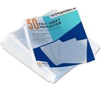 1InTheOffice Clear Sheet Protectors 8.5 x 11 Standard Weight, Top Load Sheet Protector, Letter 8 1/2" x 11" - 50/Box