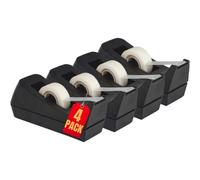 1InTheOffice Desktop Tape Dispenser, Black 4 Pack (Tape Dispenser)
