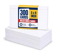 1InTheOffice Index Cards 5 x 8 Ruled White 100/Pack, 3 Pack