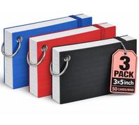 1InTheOffice Index Cards with Ring 3x5, Flash Cards with Binder Ring, Single Hole Punched Notecards, White, 100 Cards