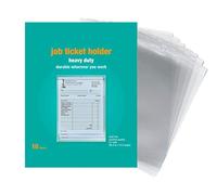 1InTheOffice Job Ticket Holders, 9" x 12", Clear, 10/Pack