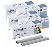1InTheOffice Standard Staples, Staples for Stapler, Replacement Staples, 1/4" Leg Length, 5,000 Staples/Pack, 5 Pack