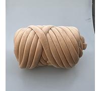 1KG 1000G Super Velvet Chunky Yarn Thick Bulky Giant Thread White Bag for Hand Knitting DIY Arm Soft Big Blanket Carpet(Khaki 1KG)