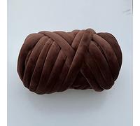 1KG 1000G Super Velvet Chunky Yarn Thick Bulky Giant Thread White Bag for Hand Knitting DIY Arm Soft Big Blanket Carpet(Coffee 1KG)