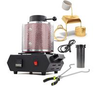 1KG/2KG/3KG Electric Melting Furnace Gold Silver Metal Smelter Jewelry Casting Tool, 1750W Digital Metal Smelting Machine, 2102℉/1150℃ Electric Furnace, Smelter Forge for Copper Aluminum,220V-1KG