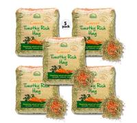 1kg, 2kg & 5kg Nature's Own Timothy Hay With Added Carrots Animal Pet Natural Feed - For Rabbit Guinea Pig Chinchilla Hamster & Small Animals - 5 x 1kg