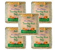 1kg, 2kg & 5kg Nature's Own Timothy Hay With Mixed Flowers Animal Pet Natural Feed - Dust Extracted - For Rabbit Guinea Pig Chinchilla Hamster & Small Animals - 5 x 1kg