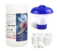 (1KG 4-in-1 Chlorine Tablet+Dispenser) Chlorine Tablets With Floating Dispenser