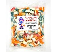 1kg - 500g Pick & Mix Fizzy Sour Foamed Big Bears, Premium Quality Sweets, Large Retro Candy Pick n Mix Bag - Aladdins Sweets Jellies for Children, Adults, Eid, Christmas. (1kg)