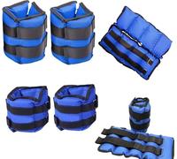 1kg - 6kg Ankle Wrist Leg Weights Straps Running for Women Men Fitness Exercise Gym Strength Resistant Training Adjustable Pads (1kg x 2= 2kg)