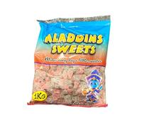 1kg Aladdin's Sweets Fizzy Cherry Cola Bottles - Halal Friendly, Classic Gummy Candy for Parties & Treats