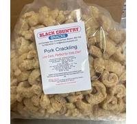 1kg Black Country Pork Crackling Black Pepper Flavour - These Double Cooked Pork scratchings Offer a More Lighter Softer bite but Same Great Taste.
