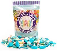 1kg Blue Fizzy & Gummy Jelly Sweet Assortment Pick n Mix Sweets Gift Bag - Large Bag of Sour, Chewy, Gummy, Candy, Jelly Treats