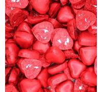 (1kg Bulk Bag) Red Foiled Milk Chocolate Hearts