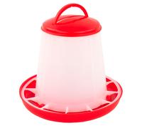 (1kg Chicken Feeder) KCT Automatic Chicken Feeder Plastic Portable Poultry Bird Coop Food Dispenser Trough