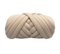 1KG Cotton Chunky Yarn Super Bulky Soft Washable Knitting Woven Thread Basket Carpets Giant Yarns DIY for Hand-Knit Pet Bed(1kg Khaki)
