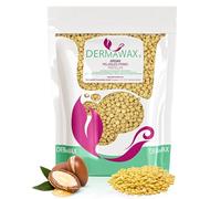 1kg Dermawax Argan Hot Wax Beads - Stripless Waxing for Professional Hair Removal on Eyebrows, Face, Underarms, Arms, Back, Chest, Bikini & Intimate Areas- Made in France (1 kg, Argan)