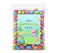 1kg Easter Chocolate Eggs - Bulk Pack of 1kg Individually Wrapped Milk Chocolate Sweets for Sharing, Gifting & Celebrations, Easter Gifts, Egg Hunt, Basket and Bag Fillers for Kids