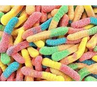 1kg Fizzy Fruit Worms Sour Sweets Candy Pick & Mix Sweets Selection Resealable Pouch Share Bag