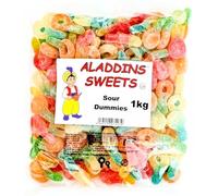 1kg Fizzy Sour Dummies - Halal - Aladdin Sweets gummy, chewy sweets. Bulk buy, Sweet Carts, Party Favors, Weddings, Baby Showers