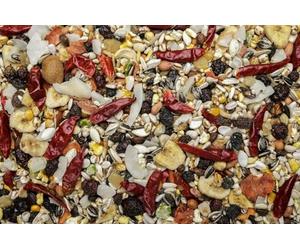 1kg Johnston & Jeff Low Sunflower Diet for African Greys - Premium Complete Parrot Food Mix with Fruits, Nuts & Vegetables-Sold Loose
