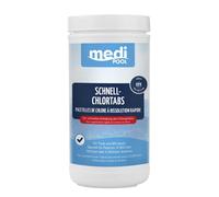 1kg Medipool Quick Chlorine Tabs Increase Chlorine Level Swimming Pool