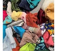 1kg Mixed Fabric Scrap Bag for Sewing & Craft - Assorted Fabric Remnants & Offcuts - Quilting, Patchwork, Textile Crafts - Random Colours & Materials