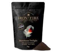 1kg Mombasa Twilight Speciality Blend Espresso Grind - Medium Roast, Great Taste Award-Winning Single-Origin Kenyan Coffee with Full-Bodied Chocolate, Floral & Berry Notes - IRON & FIRE