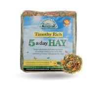 1kg Nature's Own Timothy Hay 5 A Day Blended Grass & Flower Additions Animal Pet Feed - For Rabbit Guinea Pig Chinchilla Hamster & Small Animals