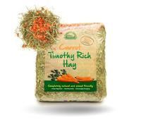 1kg Nature's Own Timothy Hay With Added Carrots Animal Pet Natural Feed - For Rabbit Guinea Pig Chinchilla Hamster & Small Animals