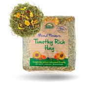 1kg Nature's Own Timothy Hay With Mixed Flowers Animal Pet Natural Feed - Dust Extracted - For Rabbit Guinea Pig Chinchilla Hamster & Small Animals
