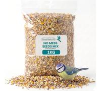 1KG No Mess Seed for Wild Bird Food, No Grow Husk Free Clean Bird Feed | Clean Feed No Grow Wild Garden Feeding Natural Husk Free Blend for Finches Sparrows Year Round Nutrition Quality Seed Pack