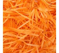 1kg Orange Shredded Tissue Paper Hamper Filler - Soft Recyclable Shredded Paper for Gift Boxes, Hampers & Packaging - Eco-Friendly Hamper Stuffing for Christmas, Halloween & Birthday Gifts