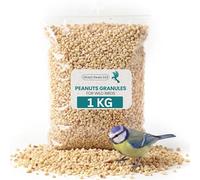 1KG Peanut Granules for Wild Birds Food, Unsalted Nuts for Small Bird Feed | 100% Natural Ingredients High Energy Nuts for Garden Birds,No Additives, All Season Feeding, Healthy and Protein Rich Peanuts