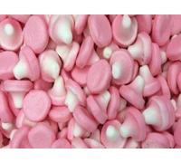 1kg Pink Strawberry Mushroom Foam Sweets Candy Pick & Mix Sweets Gummy Resealable Pouch Share Bag
