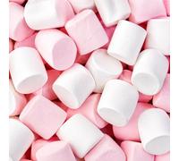 1kg Pink & White Large Marshmallows - Halal Marshmallows by Aladdins Sweets - Bulk Party Sweets for Sweet Carts, Weddings, Baby Showers & Hot Chocolate