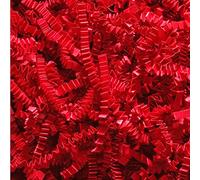 1kg - RED CRINKLE/ZIGZAG Shredded Paper Gift Packaging Festive Hamper Basket Filler