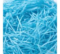 1KG Shredded Tissue Paper, Raffia Shredded Paper for Gift Boxes, Hampers Packaging, Tissue paper Ideal Hamper Stuffing Filling Suitable for All Occasions (Light Blue)