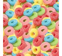 1kg Sour Fizzy Hoops Candy Pick & Mix Sweets Mixed Assortment Gummy Selection Resealable Pouch Share Bag