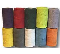 1KG SPOOLS EVERLASTO SINGLE TWIST SOFT COTTON MACRAME CRAFT TWINE 15/6 (2MM APPROX) (MOSS GREEN)