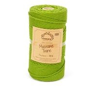 1KG SPOOLS EVERLASTO SINGLE TWIST SOFT COTTON MACRAME CRAFT TWINE 38/6 (4MM APPROX) (LIME)