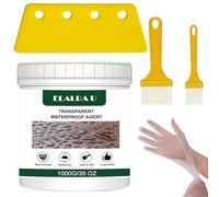 1KG Transparent Waterproof Coating Agent, Anti-Leaking Transparent Waterproof Sealant, Super Strong Clear Insulation Polyurethane Coating, Invisible Sealant for Bathroom, Kitchen, Garden, Walls