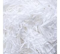 1KG White Shredded Tissue Paper for Gift Boxes & Hampers, Soft Hamper Filling and Packaging Filler, Shreds Stuffing Paper Suitable Party Baby Shower Graduation Housewarming ect